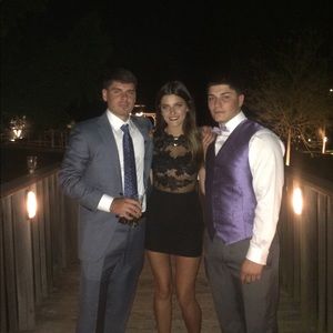 Black see through lace dress